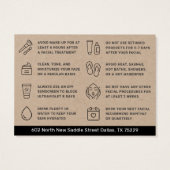 プレミアムクラフトフェイシャルアフターケア指示カード (裏面)