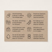 プレミアムクラフトヘンナブローズアフターケアカードアドバイス (裏面)