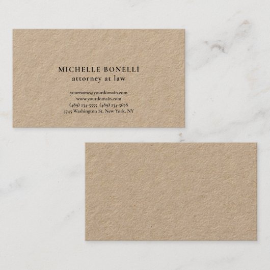 プレミアムクラフトユニーク弁護士シンプル 名刺 (正面/裏面)