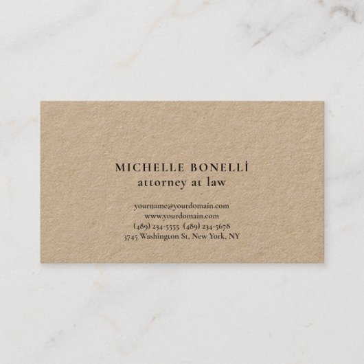 プレミアムクラフトユニーク弁護士シンプル 名刺 (正面)