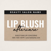 プレミアムクラフトリップ赤面アフターケア指示カード (正面)