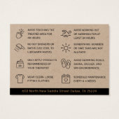 プレミアムクラフトワックス付きアフターケアカードヘア取り外し (裏面)