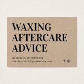 プレミアムクラフトワックス付きアフターケアカードヘア取り外し (正面)