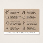 プレミアムクラフト真皮フィラーアフターケアアドバイスカード (裏面)