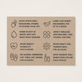 プレミアムクラフト針リップフィラーアフターケアカード (裏面)