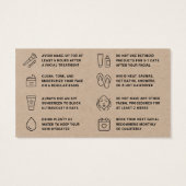 プレミアムクラフト・フェイシャル・アフターケア指示カード (裏面)