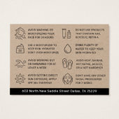 プレミアムクラフトBBグローフェイシャルアフター気にカード (裏面)