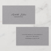 プレミアムグレイエレガントプレインミニマル 名刺 (正面/裏面)