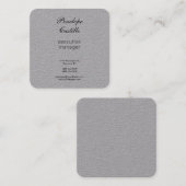 プレミアムグレイプロフェッショナルモダンシンプルプレーン スクエア名刺 (正面/裏面)