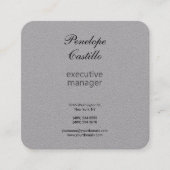 プレミアムグレイプロフェッショナルモダンシンプルプレーン スクエア名刺 (正面)