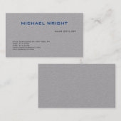 プレミアムグレイモダンプレーンシンプルミニマリスト 名刺 (正面/裏面)