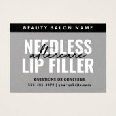 プレミアムグレーニードルリップフィラーアフターケアカード (正面)