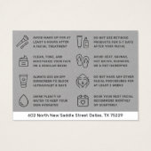 プレミアムグレーフェイシャルアフターケア指示カード (裏面)