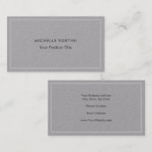 プレミアムグレーミニマルプロフェッショナル モダン 名刺 (正面/裏面)