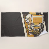 プレミアムコパーソナライズされたールドビールマグパブバー  ビーチタオル (正面)