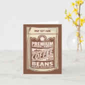 プレミアムコーヒー豆食品ポスターカフェバリスタ カード (黄色い花)