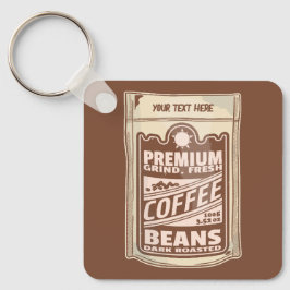 プレミアムコーヒー豆食品ポスターカフェバリスタ キーホルダー