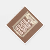 プレミアムコーヒー豆食品ポスターカフェバリスタ スタンダードランチョンナプキン (角)