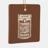 プレミアムコーヒー豆食品ポスターカフェバリスタ セラミックオーナメント (右)