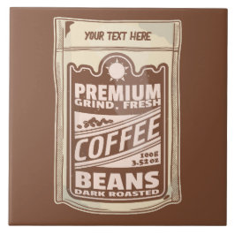 プレミアムコーヒー豆食品ポスターカフェバリスタ タイル