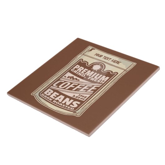 プレミアムコーヒー豆食品ポスターカフェバリスタ タイル (側面)