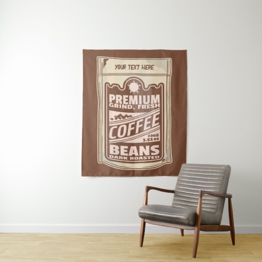 プレミアムコーヒー豆食品ポスターカフェバリスタ タペストリー (インサイチュ)