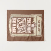 プレミアムコーヒー豆食品ポスターカフェバリスタ タペストリー (正面(横))