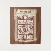 プレミアムコーヒー豆食品ポスターカフェバリスタ タペストリー (正面)