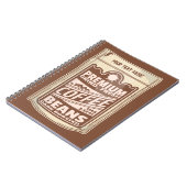 プレミアムコーヒー豆食品ポスターカフェバリスタ ノートブック (左側)