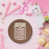 プレミアムコーヒー豆食品ポスターカフェバリスタ ペーパープレート (パーティー)