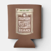 プレミアムコーヒー豆食品ポスターカフェバリスタ 缶クーラー (裏面)