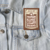 プレミアムコーヒー豆食品ポスターカフェバリスタ 缶バッジ (インサイチュ)