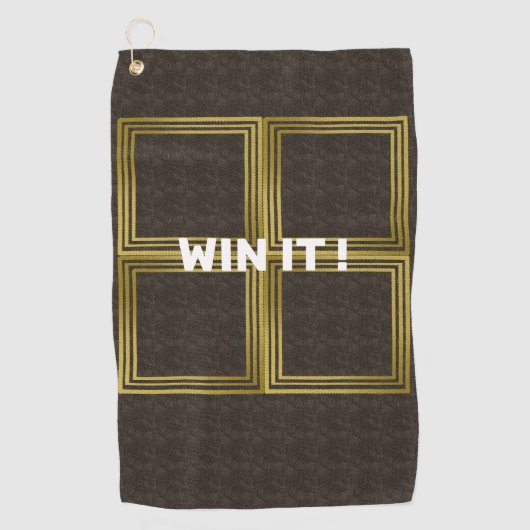 プレミアムゴルフタ保オル、ザズルでゲームのシャープ ゴルフタオル (正面)