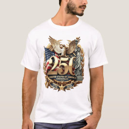 プレミアムゴールド アメリカ独立250周年記念 フラッグ＆リバティ  Tシャツ