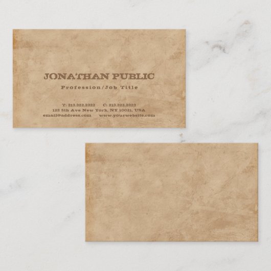 プレミアムシックラグジュアリークリエイティブヴィンテージスタイル 名刺 (正面/裏面)