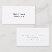 プレミアムシルクエレガントプレインミニマリスト 名刺 (正面/裏面)