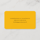 プレミアムシルクエレガントプレーンミニマリスト黄 名刺 (裏面)