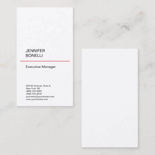 プレミアムシルクプレインミニマルモダントレンディー 名刺 (正面/裏面)