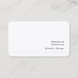 プレミアムシルクプレーンフェミニンミニマリストホワイト 名刺