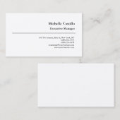 プレミアムシルクプレーンプロフェッショナルミニマルモダンリスト 名刺 (正面/裏面)