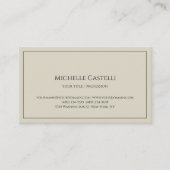 プレミアムシルクプロフェッショナルクラシカルユニークシンプル 名刺 (正面)