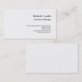 プレミアムシルクプロフェッショナルミニマリストライトグレー 名刺 (正面/裏面)