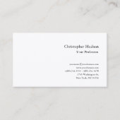 プレミアムシルクプロフェッショナル白黒シンプルプレーン 名刺 (正面)