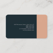 プレミアムシルクミニマリストモダンプレーン 名刺 (裏面)