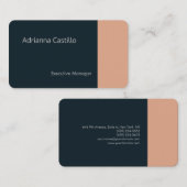 プレミアムシルクミニマリストモダンプレーン 名刺 (正面/裏面)