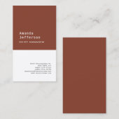 プレミアムシルクミニマルプロフェッショナルブラウンホワイト 名刺 (正面/裏面)