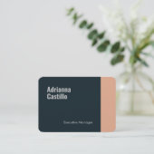 プレミアムシルクミニマルモダンリストプレーンはっきりした文字 名刺 (スタンド正面)