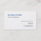 プレミアムシルクモダンエレガントシンプルブルーホワイト 名刺 (正面)