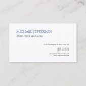 プレミアムシルクモダンエレガントシンプルブルーホワイト 名刺 (正面)