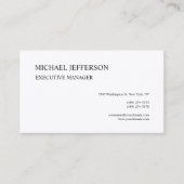 プレミアムシルクモダンエレガントシンプル白黒 名刺 (正面)